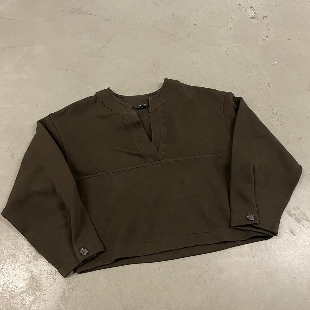 Banana Republic Factory Scuba Split-Neck Sweatshirt